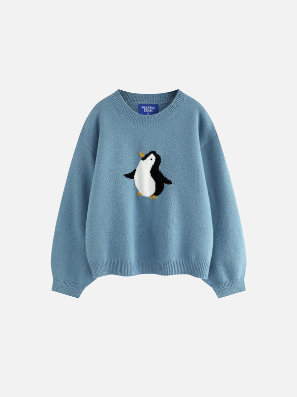 Aelfric Eden Cute Penguin Cropped Sweater