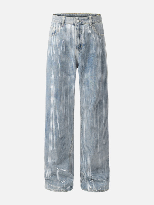 Aelfric Eden Verwaschene Jeans mit Paillettenverzierung