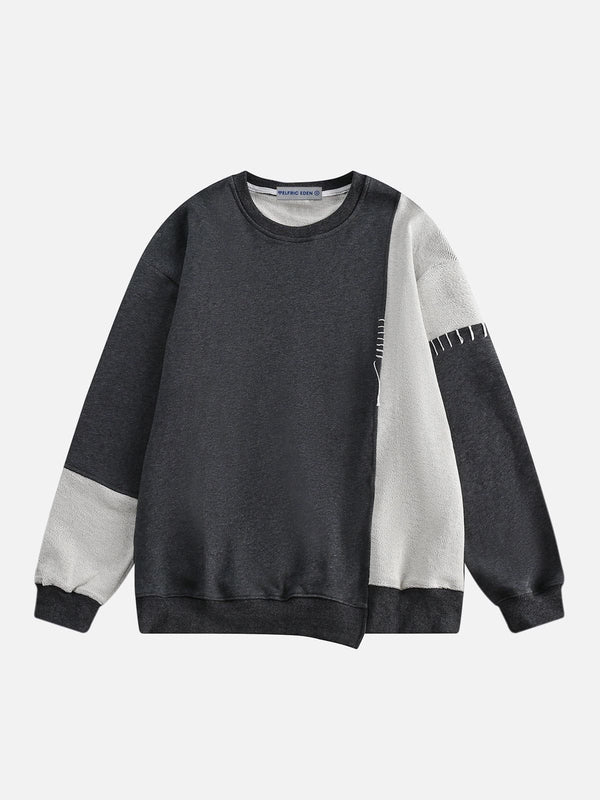 Aelfric Eden Asymmetrisches Patchwork-Sweatshirt