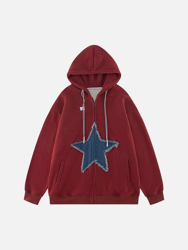 Aelfric Eden Starlight Demin Patchwork Hoodie